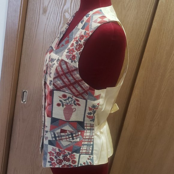 Vintage Tapestry Patchwork Vest - Picture 9 of 10